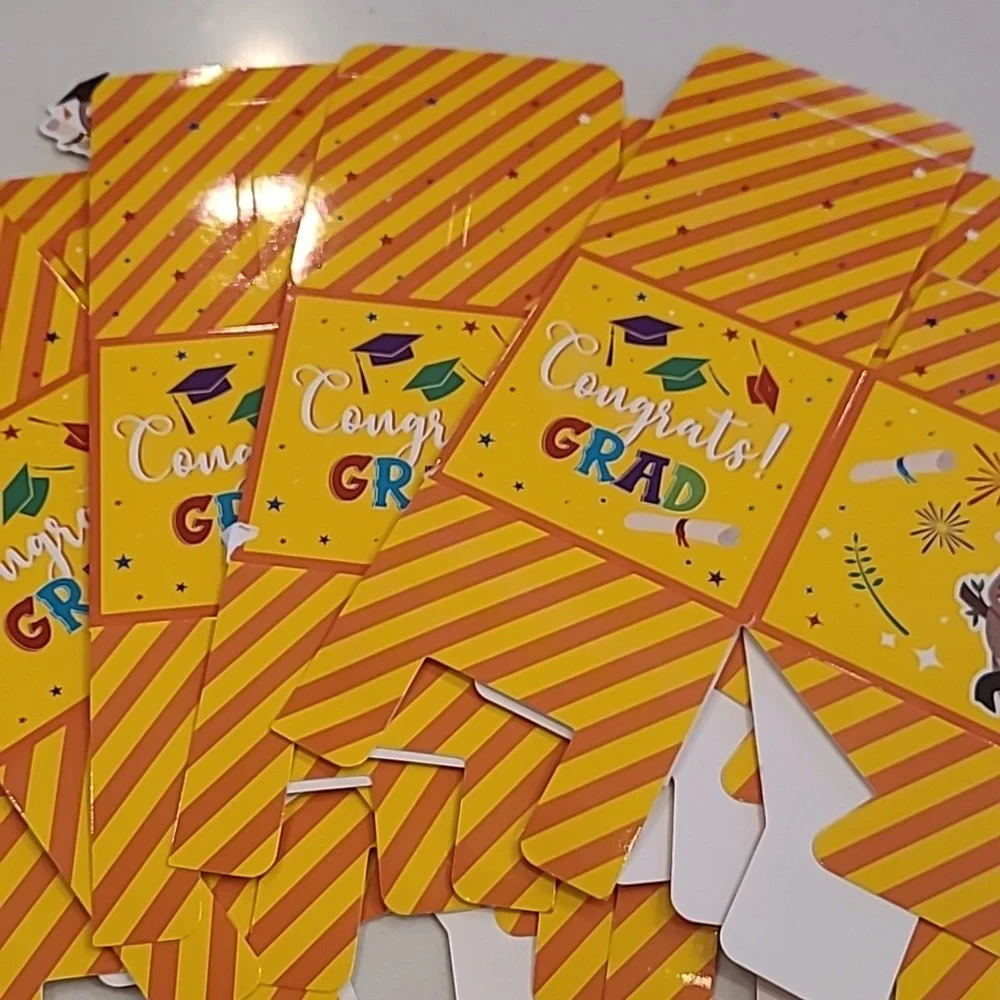 8 Graduation Party Favor Boxes - Yellow NEW!
